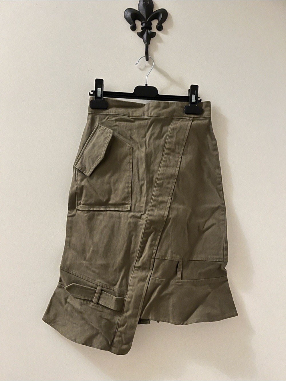 Utility Cargo Midi Skirt in Olive - Women